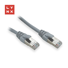 LYNX FTP patch kabel Cat5e PVC, CCA, 10m, šedý LYNX FTP patch kabel Cat5e PVC, CCA, 10m, šedý