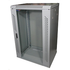BAZAR - LEXI-Net 19" nástěnný rozvaděč 18U 600x600, nosnost 60 kg, skleněné dveře, svařovaný, šedý - poškozený obal
