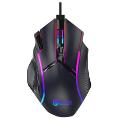 C-TECH Herní myš Akali, 12800 DPI, RGB podsvícení, USB, Černá