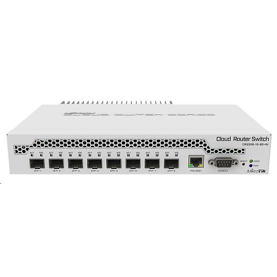 BAZAR - MikroTik Cloud Router Switch CRS309-1G-8S+IN, 800MHz CPU, 512MB RAM, 1xLAN,8xSFP+ slot,vč. L5 licence, Po opravě