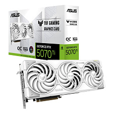 ASUS VGA NVIDIA GeForce RTX 5070 Ti TUF GAMING 16GB OC WHITE, 16GB GDDR7, 3xDP, 2xHDMI