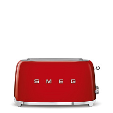 Smeg TSF02RDEU, toustovač / topinkovač, 4 toasty, 6 úrovní opékání, zásuvka na drobky, styl. 50. let, červený