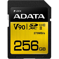 ADATA SDXC karta 256GB Premier One UHS-II U3 Class 10 (R:275/W:155 MB/s) ADATA SDXC karta 256GB Premier One UHS-II U3 Class 10 (R:275/W:155 MB/s)