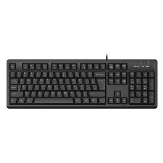 A4tech FKS12, multimediální kancelářská tichá klávesnice, CZ/US, USB, černá