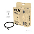 Club3D Kabel USB4 v2 Typ-C, 80Gbps, Certifikovaný kabel, 4K540Hz, 8K240Hz, 16K60Hz, PD 240W, 1,2m