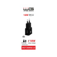 WG - Síťová nabíječka 1x USB-A, Quick Charge 3.0, 5V-9V-12V, + kabel USB-A na Type-C, černá
