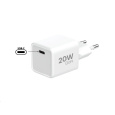 WG - Síťová nabíječka GaN 1x USB-C, PD 20W, 5V-9V-12V, bílá