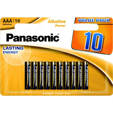Panasonic AAA alkalická baterie, 10 ks