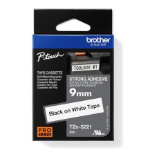 BROTHER TZES221 - kazeta TZ šířky 9mm, extrémně adhesivní lamino TZE-S221, bílá/černé písmo BROTHER TZES221 - kazeta TZ šířky 9mm, extrémně adhesivní lamino TZE-S221, bílá/černé písmo