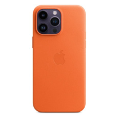 Apple kožený kryt s MagSafe na iPhone 14 Pro Max oranžový