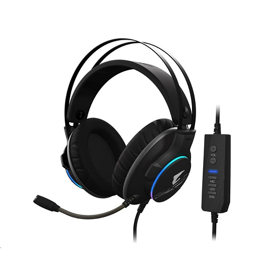 BAZAR GIGABYTE sluchátka s mikrofonem AORUS H1, headset, USB (ROZBALENO) BAZAR GIGABYTE sluchátka s mikrofonem AORUS H1, headset, USB (ROZBALENO)