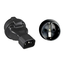 Adaptér IEC C14 na SCHUKO CEE 7/3 napětí 230V, 10A Adaptér IEC C14 na SCHUKO CEE 7/3 napětí 230V, 10A