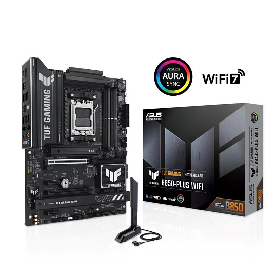 ASUS MB Sc AM5 TUF GAMING B850-PLUS WIFI, AMD B850, 4xDDR5, 1xDP, 1xHDMI, WiFi, ATX ASUS MB Sc AM5 TUF GAMING B850-PLUS WIFI, AMD B850, 4xDDR5, 1xDP, 1xHDMI, WiFi, ATX
