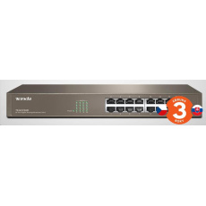 Tenda TEG1016D 16-port Gigabit Ethernet Switch, 10/100/1000 Mbps, fanless, rackmount Tenda TEG1016D 16-port Gigabit Ethernet Switch, 10/100/1000 Mbps, fanless, rackmount