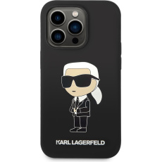 Karl Lagerfeld Liquid Silicone Ikonik NFT kryt iPhone 14 Pro černý