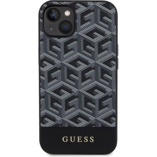 Guess PU G Cube MagSafe kryt iPhone 14 černý