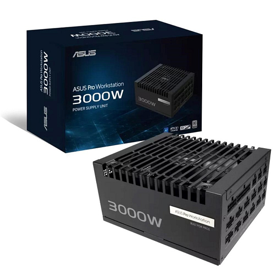 ASUS zdroj Pro WS 3000W Platinum, 140mm, Plně modulární, 80 Plus Platinum, ATX 3.1 ASUS zdroj Pro WS 3000W Platinum, 140mm, Plně modulární, 80 Plus Platinum, ATX 3.1