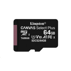 Kingston 64GB micSDXC Canvas Select Plus 100R A1 C10 - 1 ks