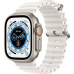 Apple Watch Ultra 49mm titanová s bílým oceánským řemínkem