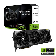 ASUS VGA NVIDIA GeForce RTX 5080 TUF GAMING 16GB OC, 16GB GDDR7, 3xDP, 2xHDMI