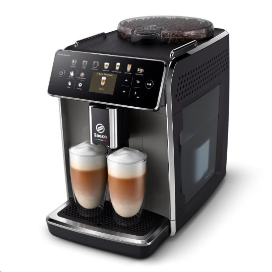 BAZAR Saeco GranAroma SM6582/10 automatický kávovar, 1500 W, vestavěný mlýnek, 15 barů, dotykový displej, 6 profilů BAZAR Saeco GranAroma SM6582/10 automatický kávovar, 1500 W, vestavěný mlýnek, 15 barů, dotykový displej, 6 profilů