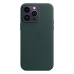 Apple kožený kryt s MagSafe na iPhone 14 Pro Max piniově zelený