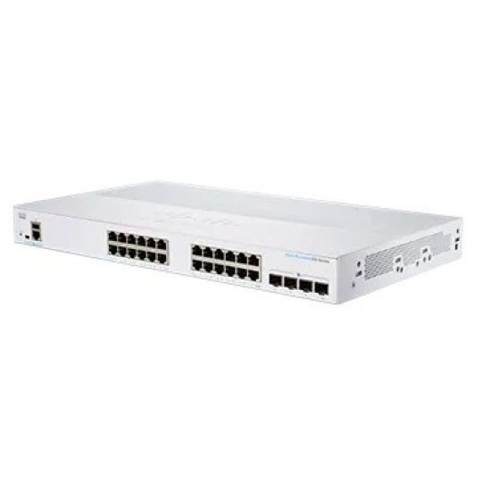 Cisco switch CBS350-24T-4G-UK, 24xGbE RJ45, 4xSFP, fanless - REFRESH