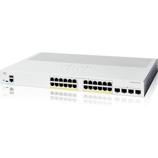 Cisco Catalyst switch C1200-24P-4X (24xGbE,4xSFP+,24xPoE+,195W,fanless) Cisco Catalyst switch C1200-24P-4X (24xGbE,4xSFP+,24xPoE+,195W,fanless)