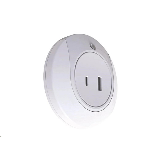 WG - Noční LED světlo do zásuvky s USB / WG FireFly / white