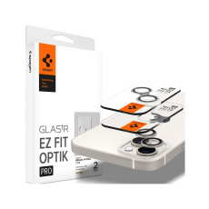 Spigen Glass EZ Fit Optik Pro 2 Pack tvrzené sklo na fotoaparát iPhone 14/iPhone 14 Plus bílé