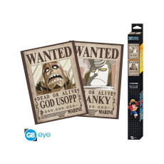 Set 2 plakátů One Piece - Wanted Usopp & Franky (52x38 cm)