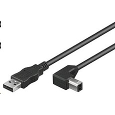 PREMIUMCORD Kabel USB 2.0 A-B propojovací 0.5m - zahnutý B konektor 90° PREMIUMCORD Kabel USB 2.0 A-B propojovací 0.5m - zahnutý B konektor 90°