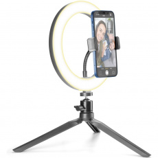 Cellularline Selfie Ring s LED osvětlením pro selfie, černý Cellularline Selfie Ring s LED osvětlením pro selfie, černý