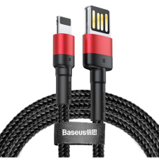 Baseus Cafule Lightning Double Sided USB kabel (2.4A) červený/černý