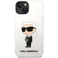 Karl Lagerfeld Liquid Silicone Ikonik NFT kryt iPhone 14 Plus bílý