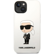 Karl Lagerfeld Liquid Silicone Ikonik NFT kryt iPhone 14 Plus bílý Karl Lagerfeld Liquid Silicone Ikonik NFT kryt iPhone 14 Plus bílý