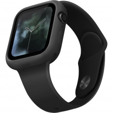 UNIQ Lino silikonové pouzdro Apple Watch Series 4/5/6/SE (44mm) černé