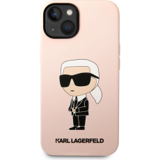 Karl Lagerfeld Liquid Silicone Ikonik NFT kryt iPhone 14 růžový