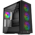 EVOLVEO Scorpio, skříň eATX/ATX, 4x ARGB ventilátor 120mm, boční panel temperované sklo + mřížkovaný přední panel