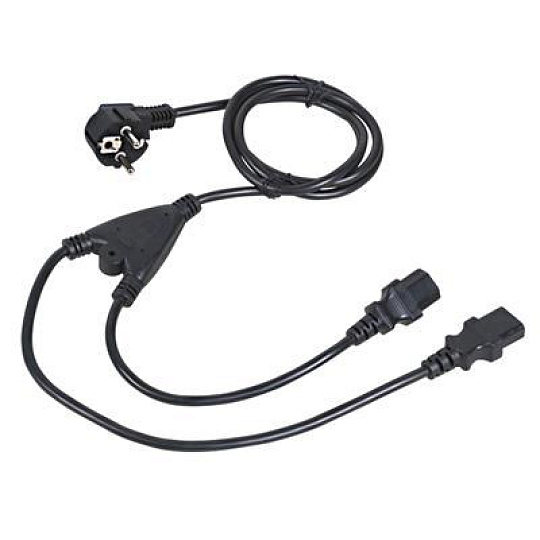 C-TECH kabel síťový 220/230V napájecí, 1,8m, rozdvojka Y, VDE C-TECH kabel síťový 220/230V napájecí, 1,8m, rozdvojka Y, VDE