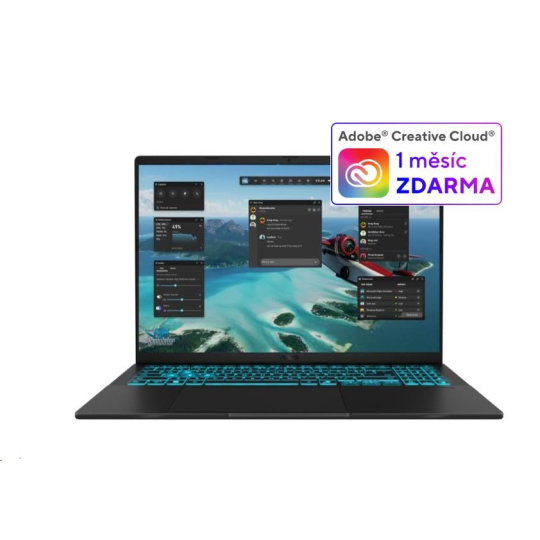 ASUS NTB Vivobook V16 (V3607VU-RP299W), Core5 210H, 16" 1920x1200, 32GB, 1TB SSD, Intel+RTX 4050, W11 Home, Matte Black