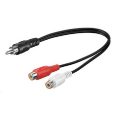PremiumCord Kabel 1x CINCH male - 2x CINCH female 20cm PremiumCord Kabel 1x CINCH male - 2x CINCH female 20cm