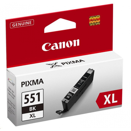 Canon CARTRIDGE PGI-551BK XL černá pro Pixma iP, Pixma iX, Pixma MG a Pixma MX 6850, 725x, 925, 8750 (1130 str.)