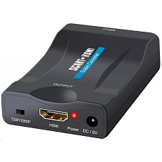 BAZAR - WG - Audio video konvertor SCART na HDMI, černá - Poškozený obal (Komplet)
