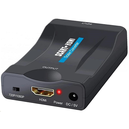 BAZAR - WG - Audio video konvertor SCART na HDMI, černá - Poškozený obal (Komplet)