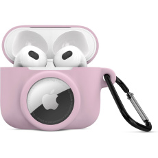 iWant AirPods 3.generace silikonové pouzdro s Airtag kapsou růžové iWant AirPods 3.generace silikonové pouzdro s Airtag kapsou růžové