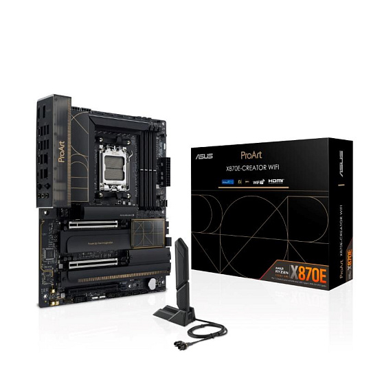 ASUS MB Sc AM5 PROART X870E-CREATOR WIFI, AMD X870, 4xDDR5, 1xHDMI, 2xUSB4, WiFi ASUS MB Sc AM5 PROART X870E-CREATOR WIFI, AMD X870, 4xDDR5, 1xHDMI, 2xUSB4, WiFi