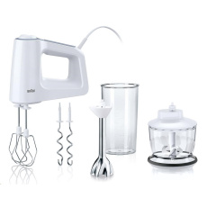 Braun MultiMix 3 HM3135 ruční šlehač, 500 W, 5 rychlostí, rozsáhlé příslušenství, bílý Braun MultiMix 3 HM3135 ruční šlehač, 500 W, 5 rychlostí, rozsáhlé příslušenství, bílý
