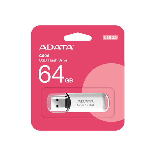ADATA Flash Disk 64GB C906, USB 2.0, bílá ADATA Flash Disk 64GB C906, USB 2.0, bílá
