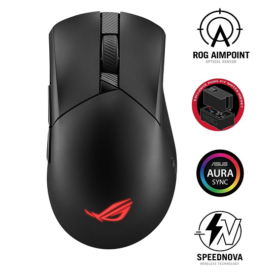 ASUS myš P711 Gladius III AimPoint, Bezdrátová, 2.4GHz, BT 5.1, černá ASUS myš P711 Gladius III AimPoint, Bezdrátová, 2.4GHz, BT 5.1, černá